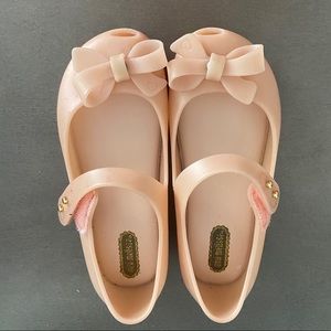 Mini Melissa Blush Pink bow maryjanes